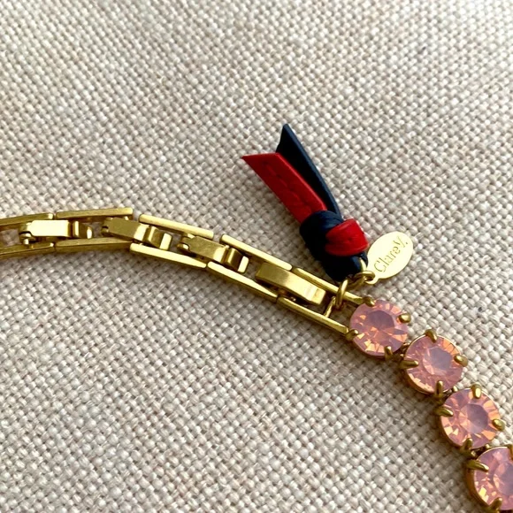 Clare V Gold and Pink Beaded Necklace - Picture 3 of 6